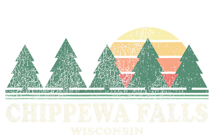 Chippewa Falls Wi Vintage Throwback Retro 70s Design T-Shirt