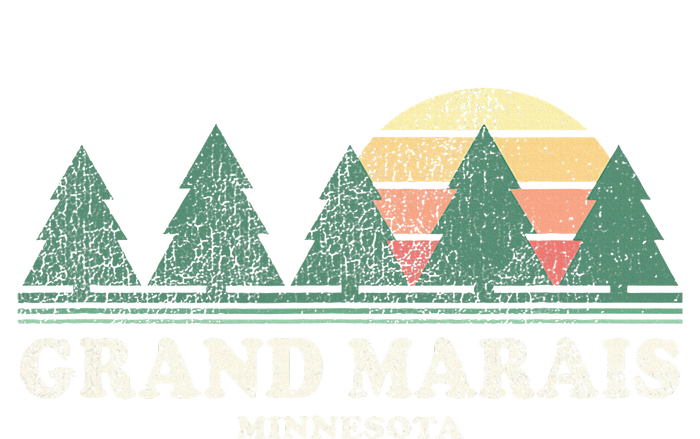 Grand Marais Mn Vintage Throwback Retro 70s Design Sustainable Bucket Hat