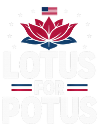 Lotus For Potus Cute Flower American Flag Kamala Harris 2024 T-Shirt