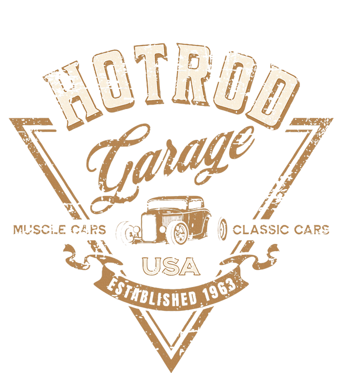 Hotrod Garage Usa Classic Car Hotrod Distressed Sustainable Bucket Hat