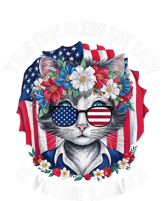 This Childless Cat Lady Ladies Is Voting Kamala 2024 Voting Kamala Election 2024 T-Shirt