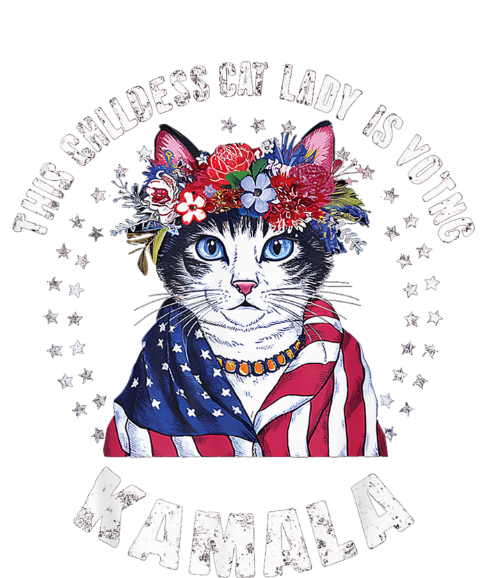 This Childless Cat Lady Ladies Is Voting Kamala 2024 Voting Kamala Election 2024 Women's Crop Top Tee