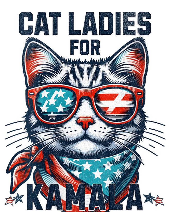 Cat Ladies For Kamala Funny Cat 2024 President 2024 Election Kamalaharris T-Shirt