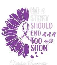 No Story Should End Too Soon Overdose Purple Ribbon Womens California Wash Sweatshirt