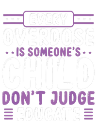 Overdose Awareness Dont Judge Educate Purple Ribbon Kids Long Sleeve Shirt