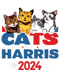 Cats For Harris 2024 Kamala Harris For President 2024 Women's Crop Top Tee