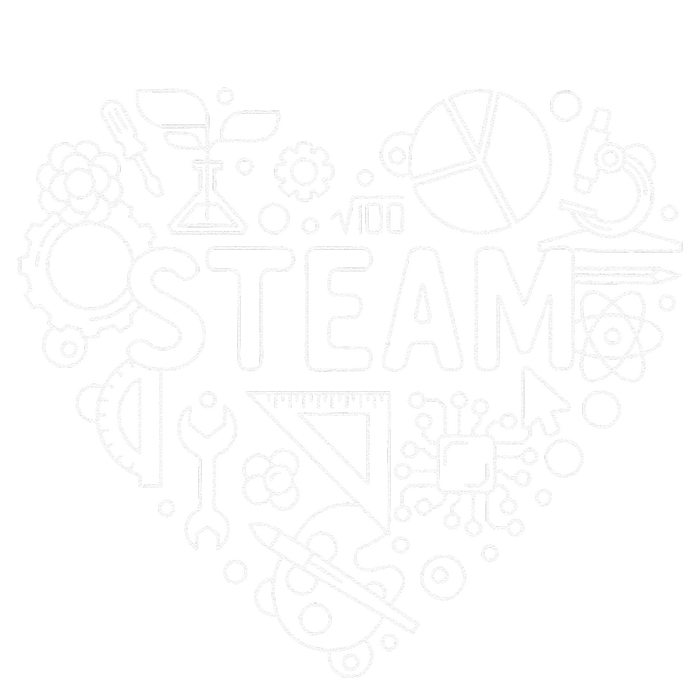 Steam Heart Shape Back To School Stem Teacher Science Fan T-Shirt