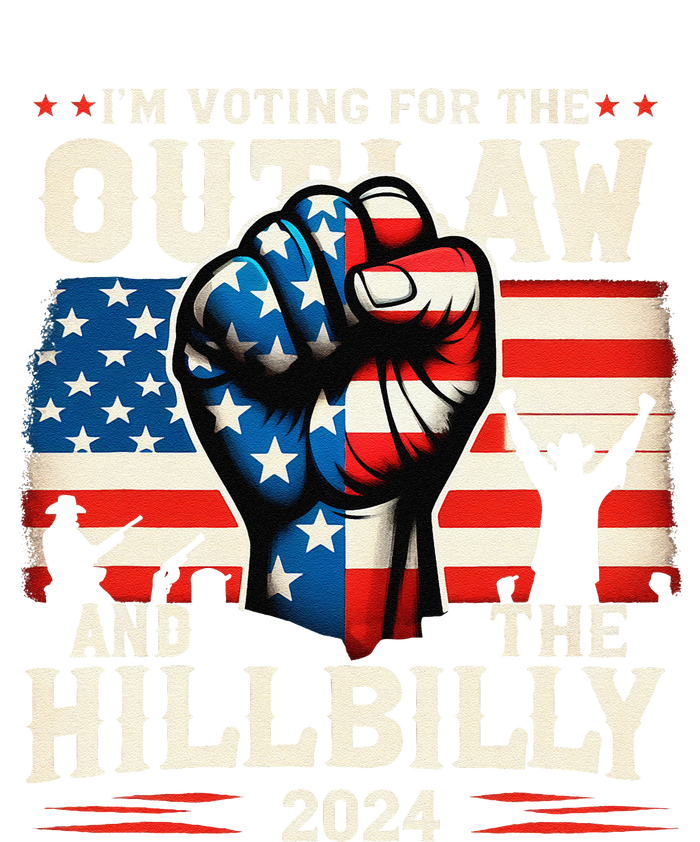 IM Voting For The Outlaw And The Hillbilly 2024 Us Flag Long Sleeve Shirt