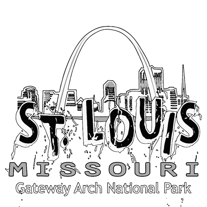 Gateway Arch National Park St. Louis Missouri Souvenir Kids Hoodie