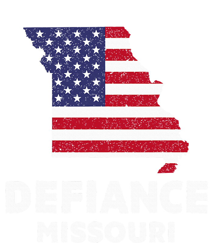 Distressed Patriotic Usa Flag Defiance Missouri Women's T-Shirt