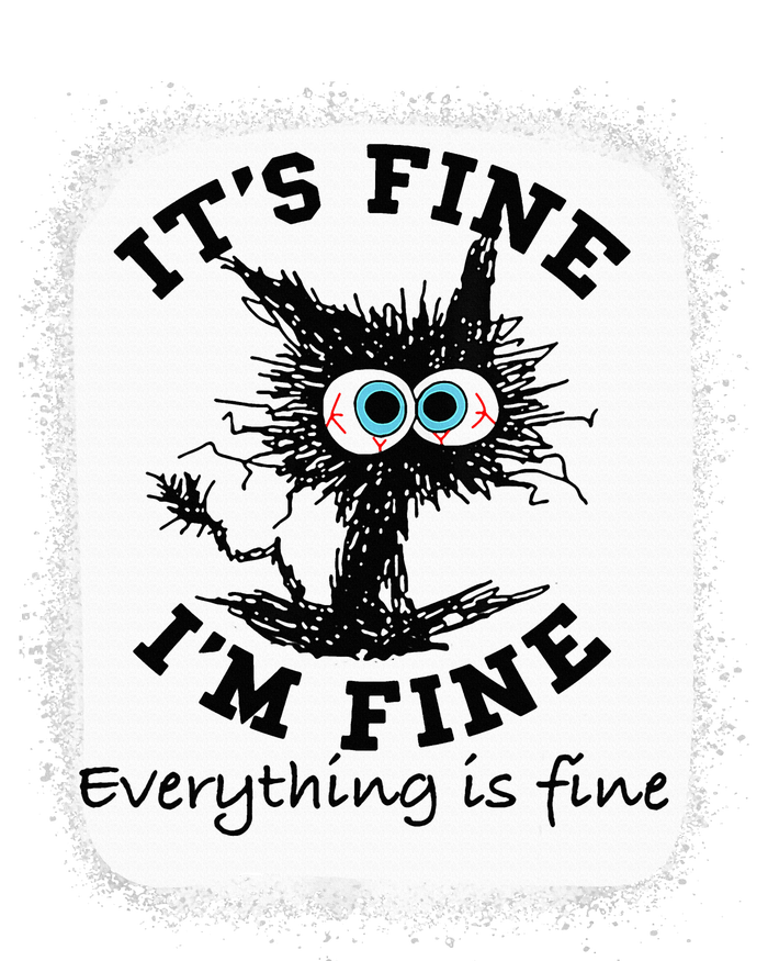 Bleached Its Fine IM Fine Everything Fine Nurse Teacher Cat T-Shirt