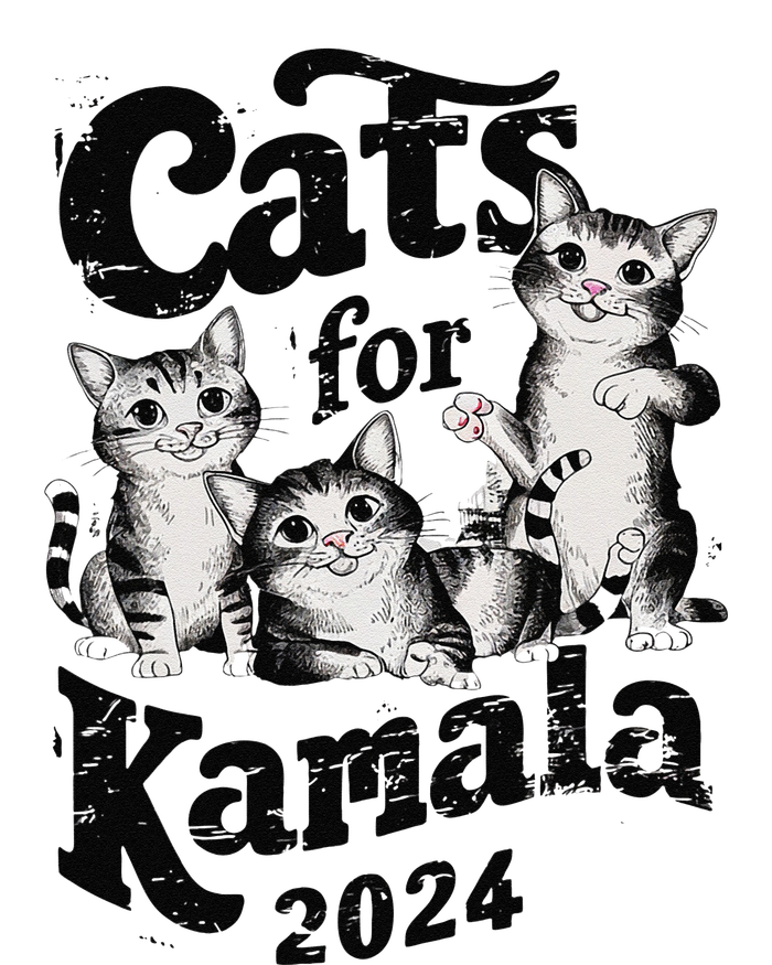 Cats For Kamala 2024 Funny President Kamala Harris Gift T-Shirt