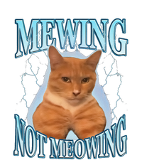 Mewing Not Meowing Funny Meme Flat Bill Trucker Hat