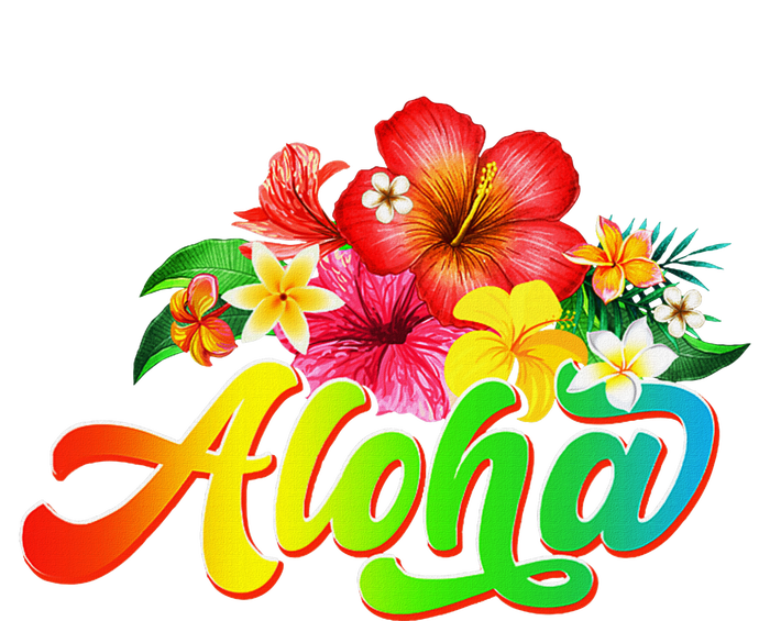 Aloha Flowers Hawaiian Funny Hawaii Beach Luau Party T-Shirt