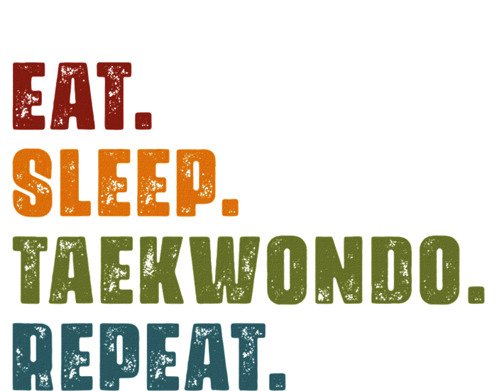 Eat Sleep Taekwondo Repeat Taekwondo Funny Retro Vintage V-Neck T-Shirt