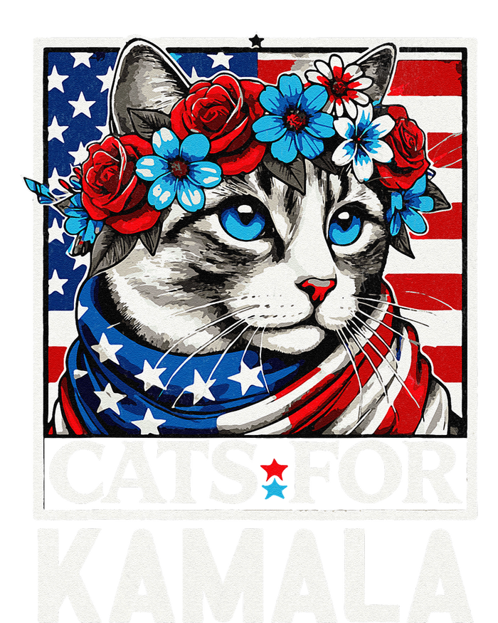 Cat Ladies For Kamala Funny Cat 2024 President Kamalaharris Gift T-Shirt