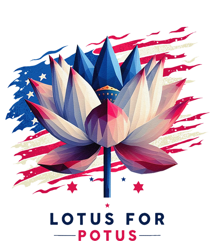 Lotus For Potus Kamala Harris President 2024 Democrats Gift Short Acrylic Beanie