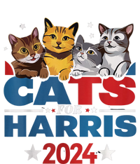 Cats For Harris 2024 Kamala Harris For President 2024 Hooded Wearable Blanket