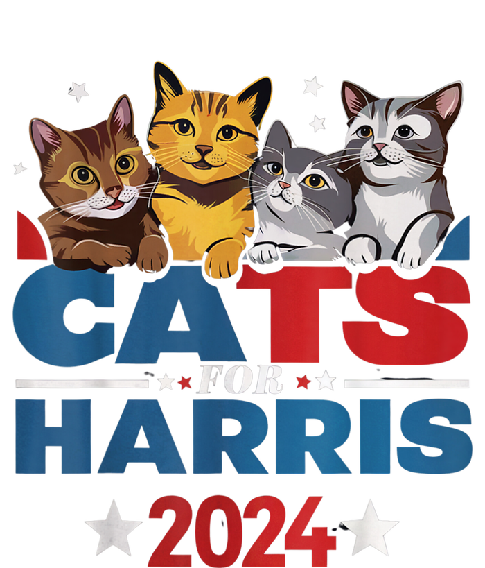 Cats For Harris 2024 Kamala Harris For President 2024 Hooded Wearable Blanket