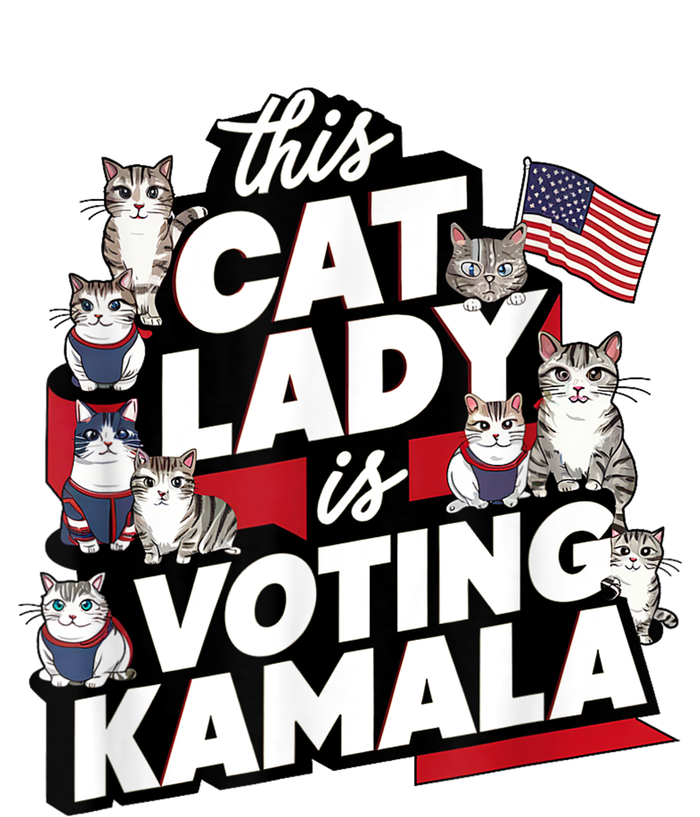 Cat Lady Voting For Kamala Harris 2024 1st Female President Button