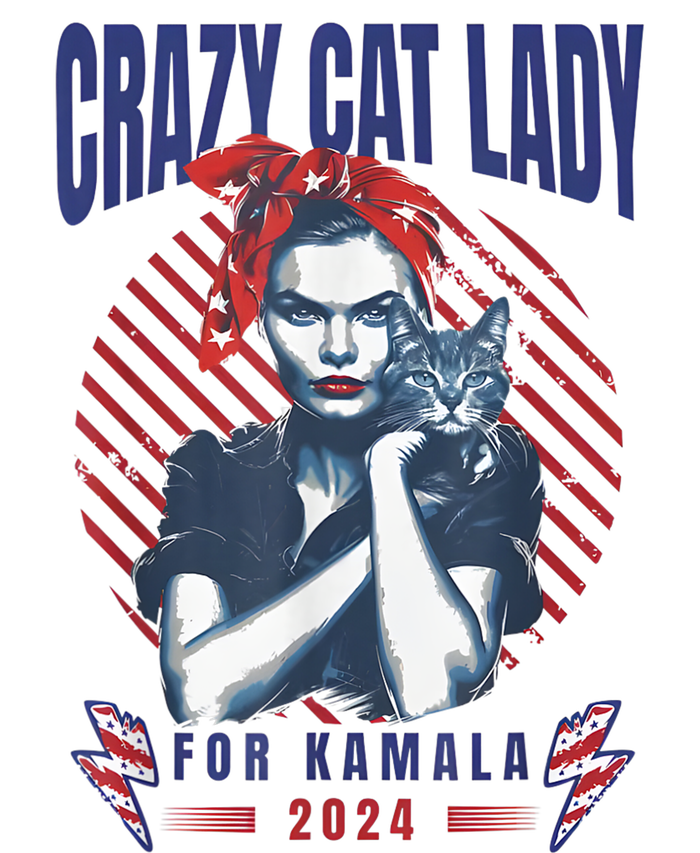 Crazy Cat Lady For Kamala 2024 T-Shirt