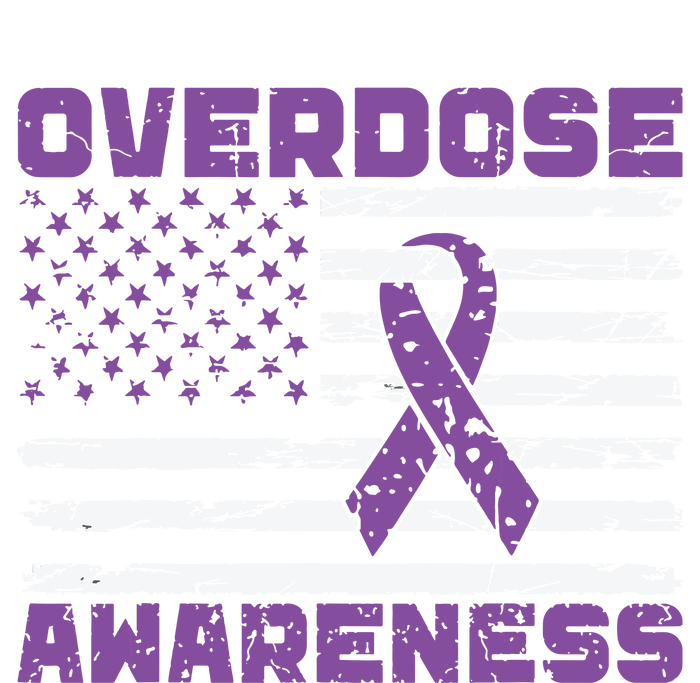 Overdose Awareness Purple Ribbon Drug Addiction Women's Racerback Tank