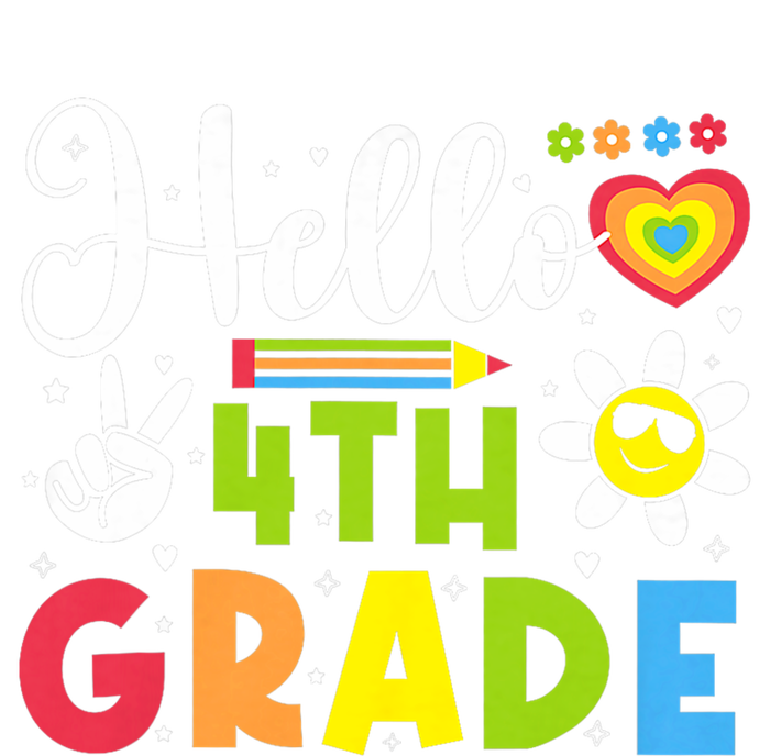 Hello Fourth 4th Grade Happy First Day Of School Women's Fleece Hoodie