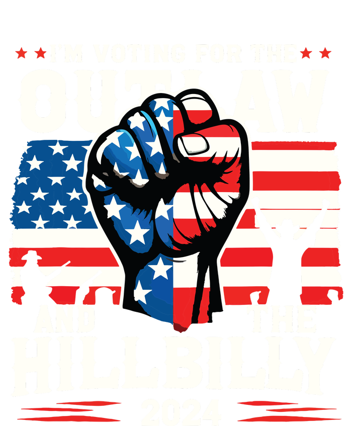 Im Voting For The Outlaw And The Hillbilly 2024 Us Flag Tie-Dye Long Sleeve Shirt