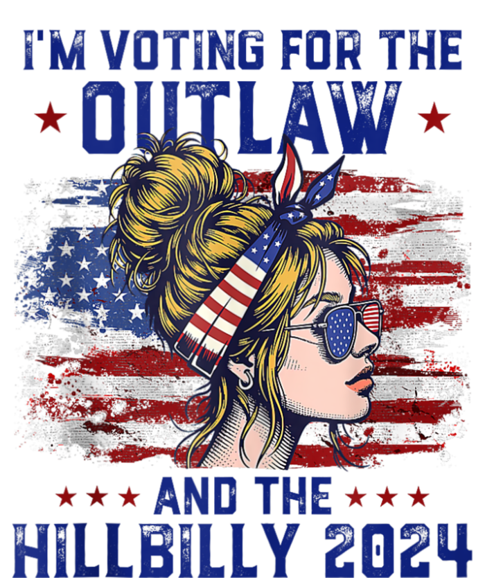 IM Voting For The Outlaw And The Hillbilly 2024 Us Flag Kids Long Sleeve Shirt