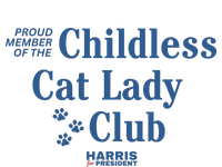 Proud Member Of The Childless Cat Lady Club Harris For President 2024 T-Shirt