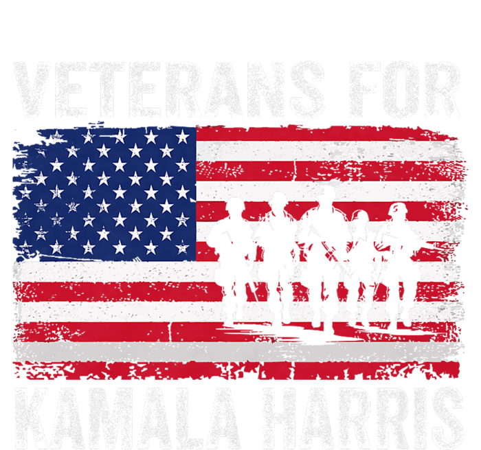 Veterans For Kamala Harris 2024 Election Usa Flag Military Full-Length Apron With Pockets