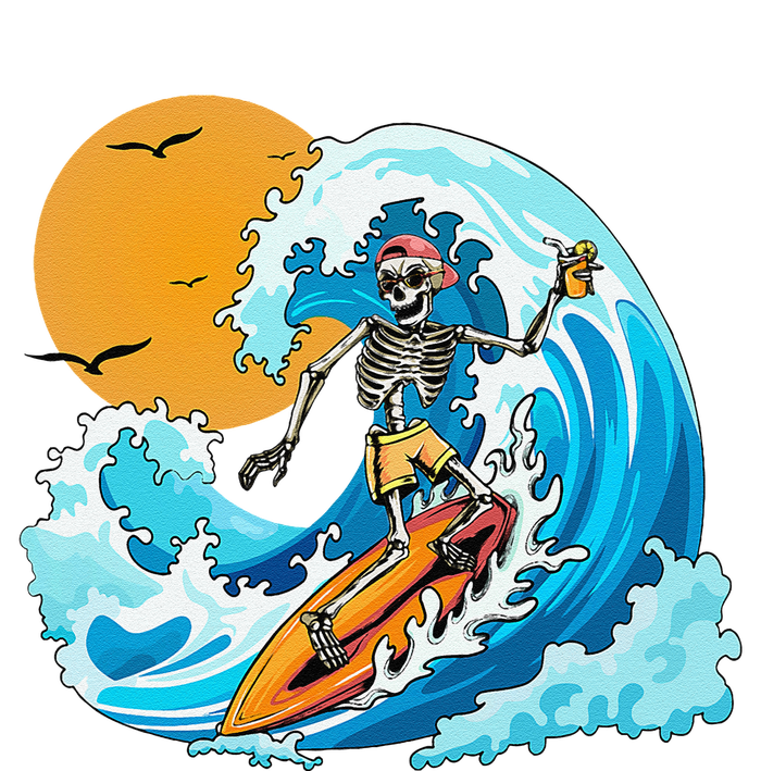 Cool Summer Vacation Skeleton Surfing Hawaii Hawaiian Toddler Sweatshirt