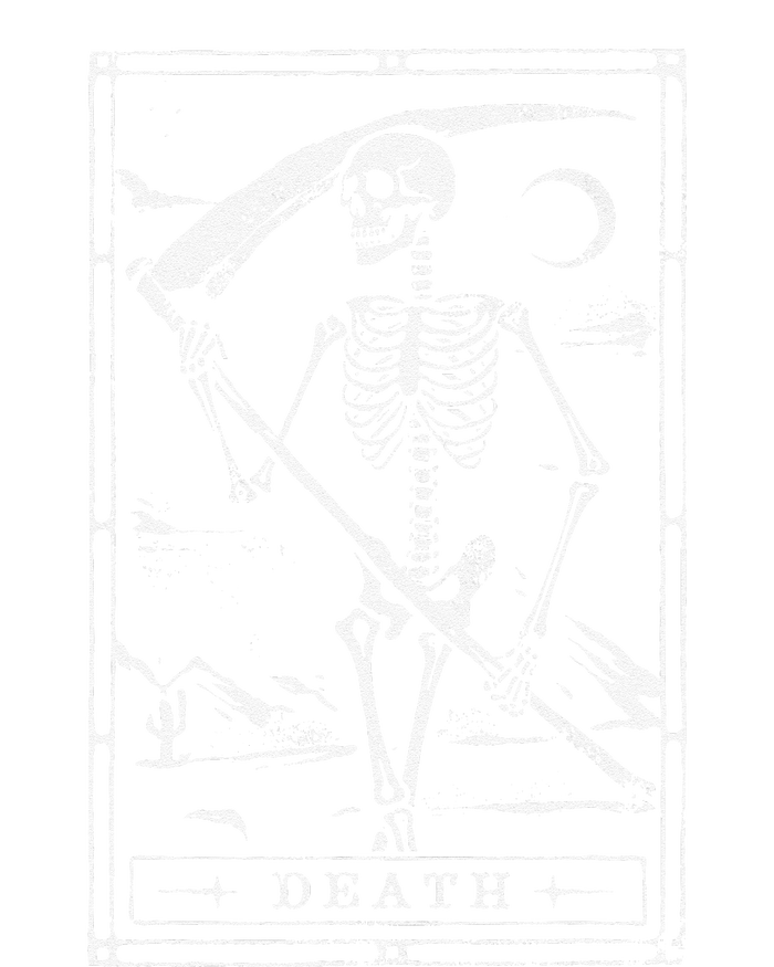 Death Tarot Card Goth Skeleton Grim Reaper Halloween Canvas