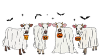 Funny Ghost Cows Halloween Animals Cow Lover Spooky Season T-Shirt