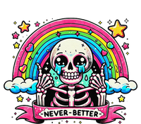 Funny Skeleton Halloween S Never Better Skull Rainbow Doggie Tank