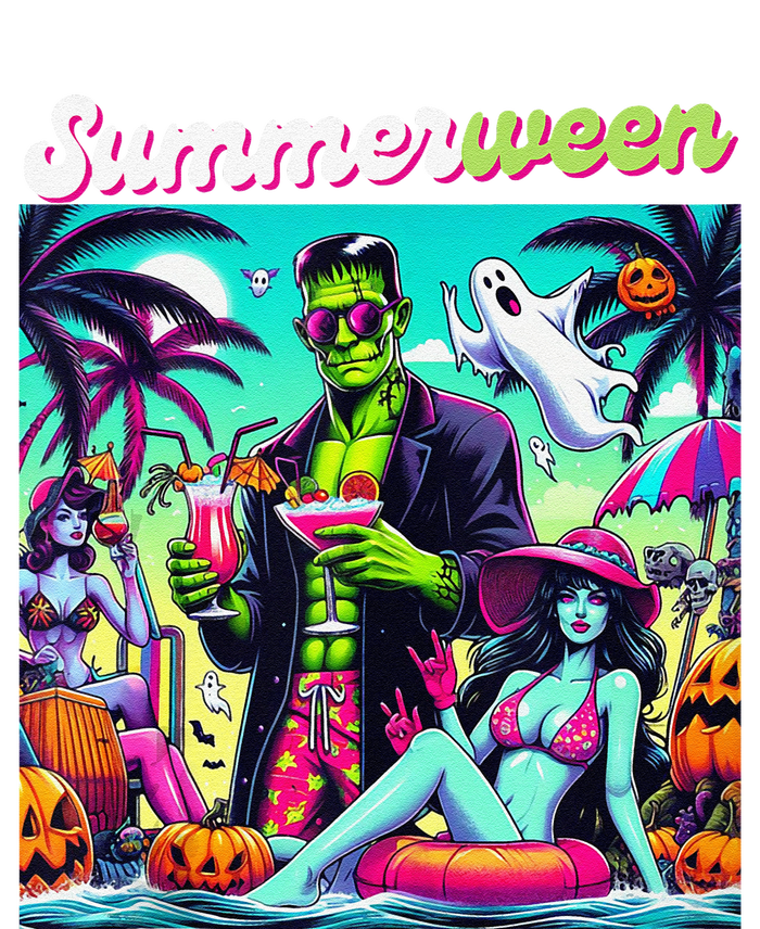 Happy Summerween Summer Halloween Holiday Beach Vibes Spooky Cooling Performance Crew T-Shirt