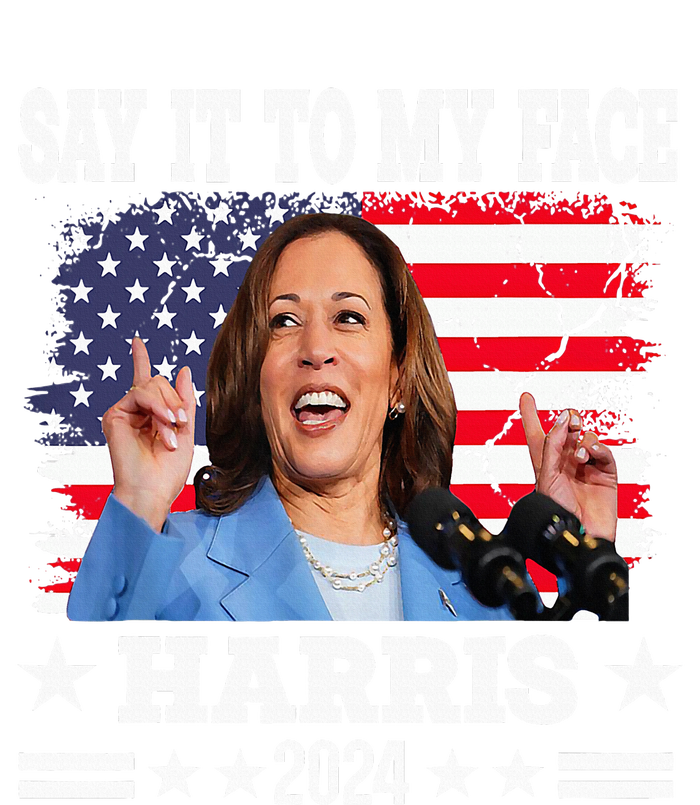 Say It To My Face Kamala Harris 2024 Short Acrylic Beanie