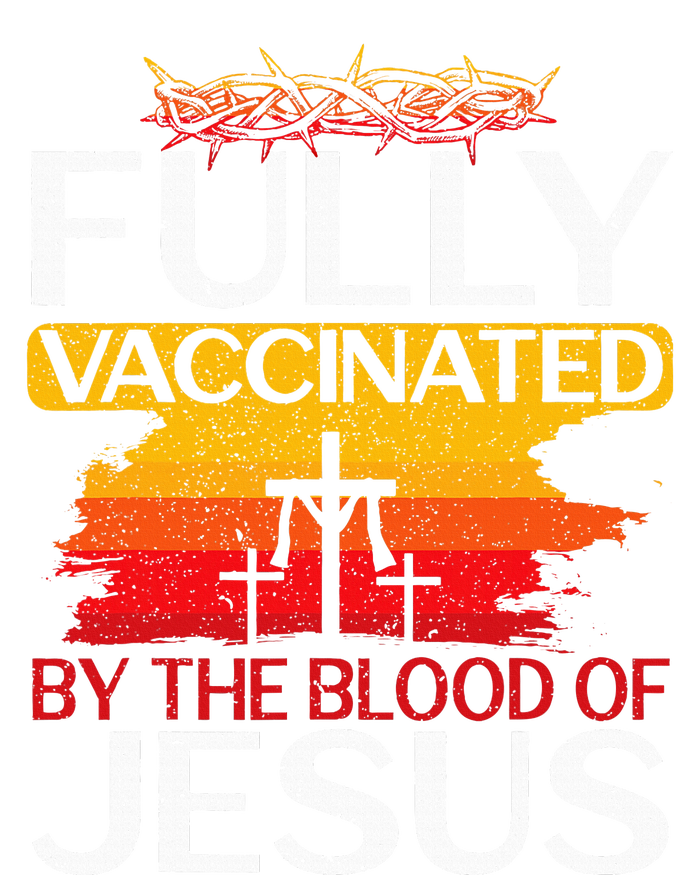 Fully Vaccinated By The Blood Of Jesus Gift For A For Jesus Striped Beanie with Solid Band