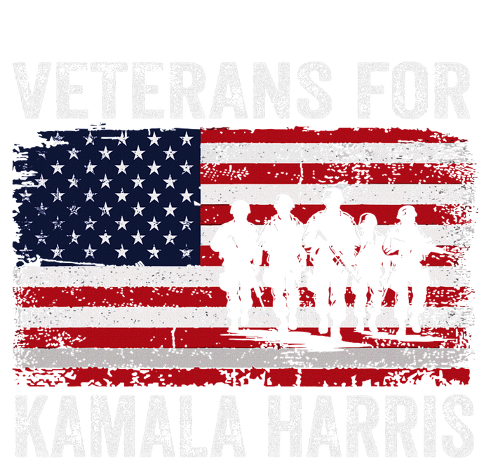 Veterans For Kamala Harris 2024 Election Usa Flag Military Women's Racerback Tank