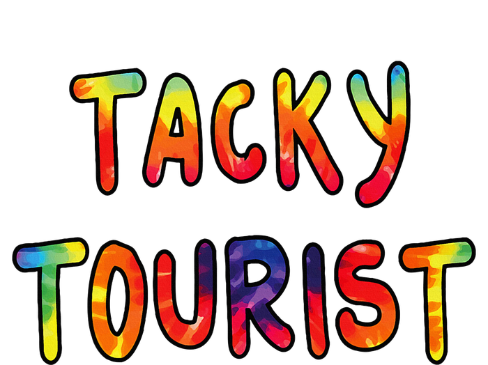 Vacation Tacky Tourist Costume Tie Dye Tacky Traveler Day Women's Racerback Tank