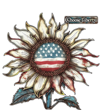 Choose Liberty Sunflower Patriotic Americana Freedom For All T-Shirt