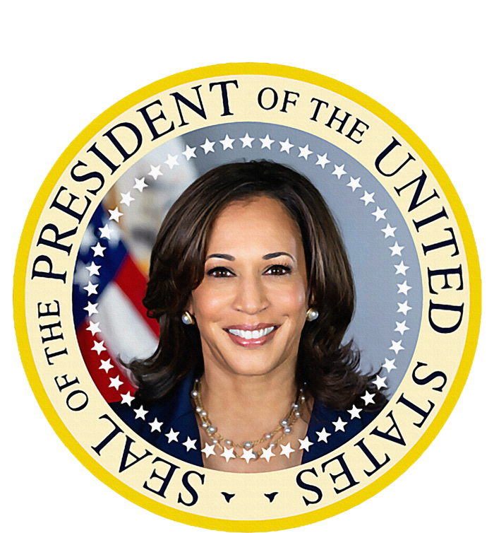 Kamala Harris Presidential Seal Portrait Tie-Dye Long Sleeve Shirt