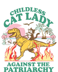 Childless Cat Lady Against The Patriarchy Cat Riding Dino Premium T-Shirt