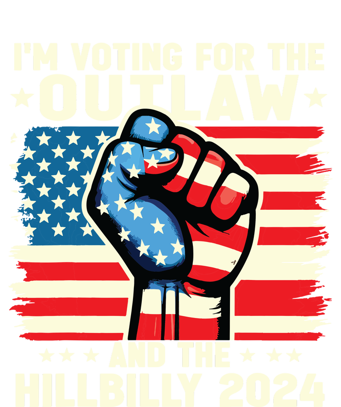 Im Voting For The Outlaw And The Hillbilly 2024 Us Flag Kids Long Sleeve Shirt