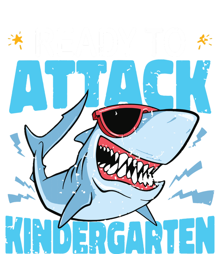 Shark Ready To Attack Kindergarten First Day Of School Women's Tri-Blend 3/4-Sleeve Raglan Shirt