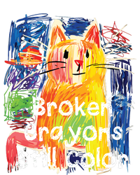 Broken Crayons Still Color Cat Teacher Striped Beanie with Solid Band