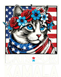 Cat Ladies For Kamala Funny Cat 2024 President Kamalaharris High Crown Mesh Back Trucker Hat