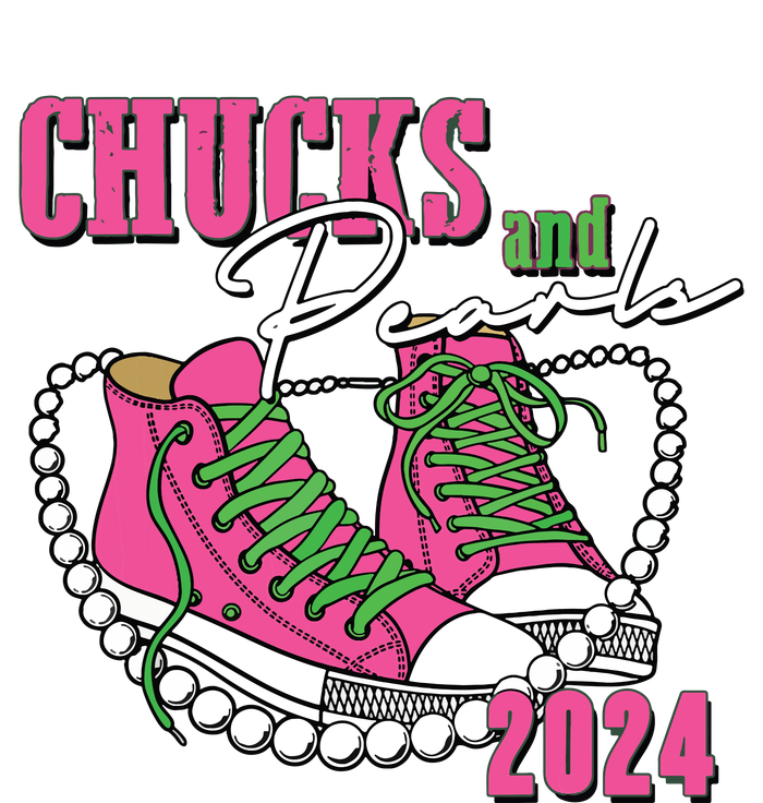 Chucks And Pearls Im With Her Kamala 2024 Kids Tie-Dye T-Shirt