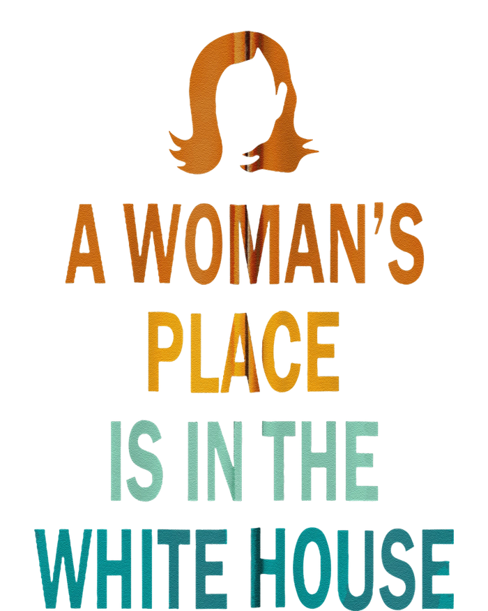 A WomanS Place Is In The White House Kamala Harris Meme Flat Bill Trucker Hat