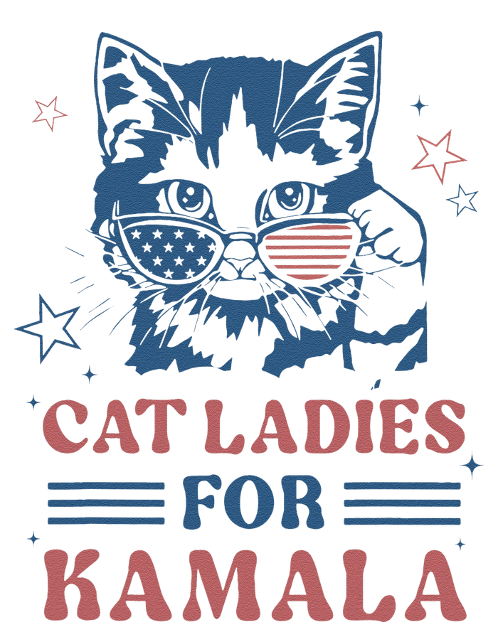 Cat Ladies For Kamala Funny Cat President Kamala Harris 2024 T-Shirt